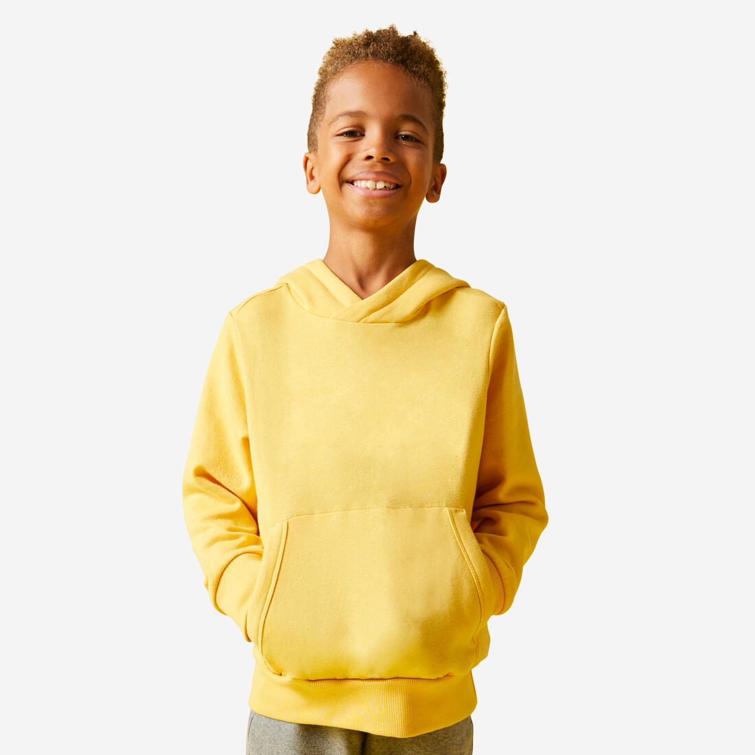 Sweat à capuche coton enfant - noir imprimé