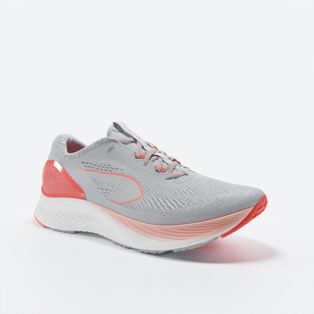 CHAUSSURE DE RUNNING FEMME KIPRUN KS 500 2  GRIS ET CORAIL