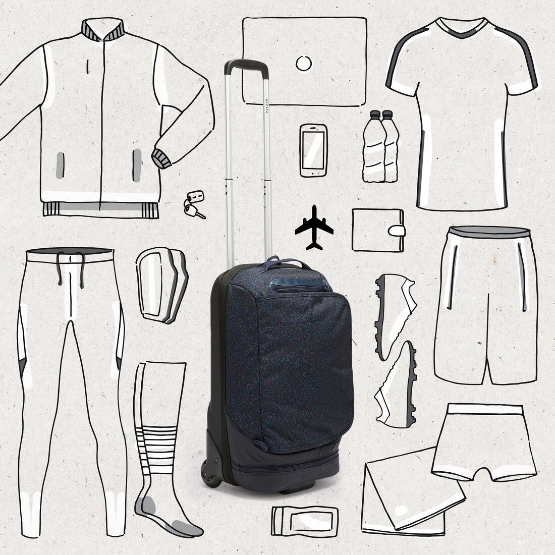 Sac de voyage format cabine 30L, noir