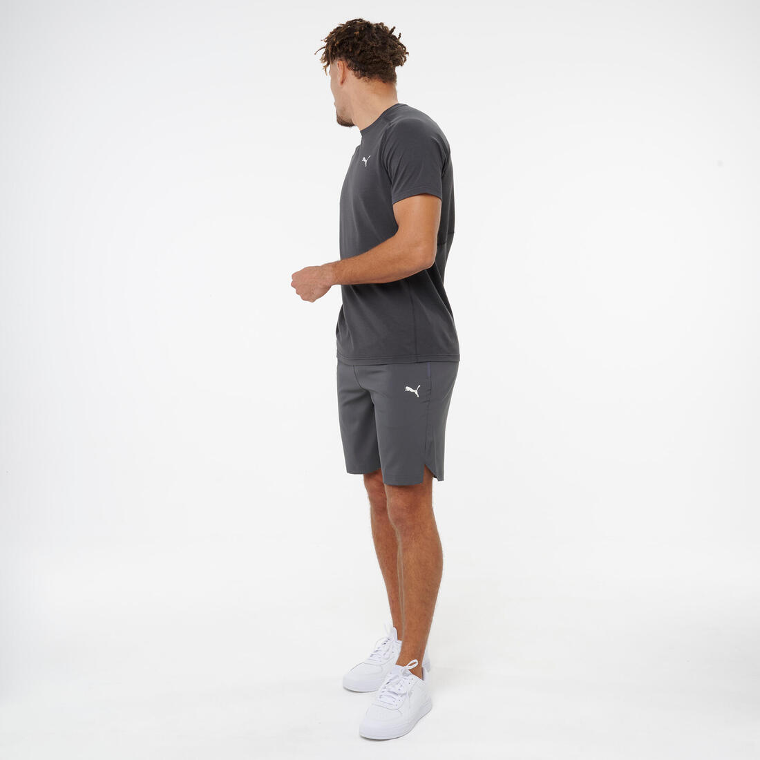 Short de fitness Active, homme, gris