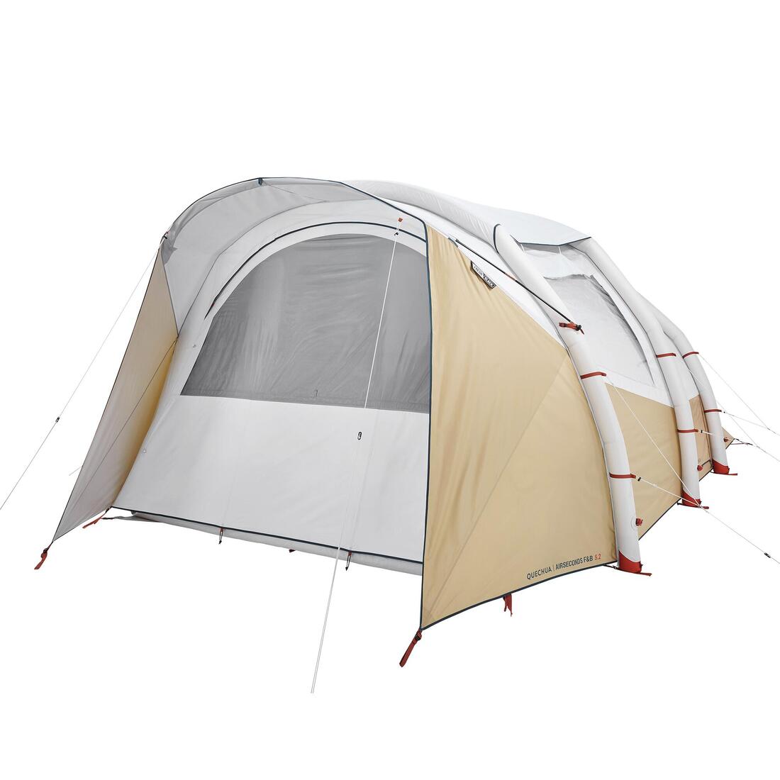 Tente de camping gonflable 5 places 2 chambres, Fresh & Black, Air Seconds 5.2