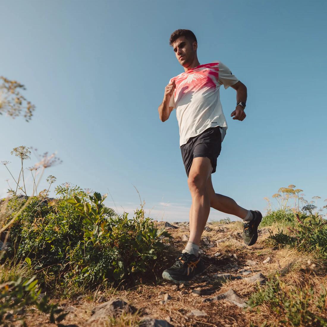 Chaussures de running trail homme, Asics trabuco 14, noir et