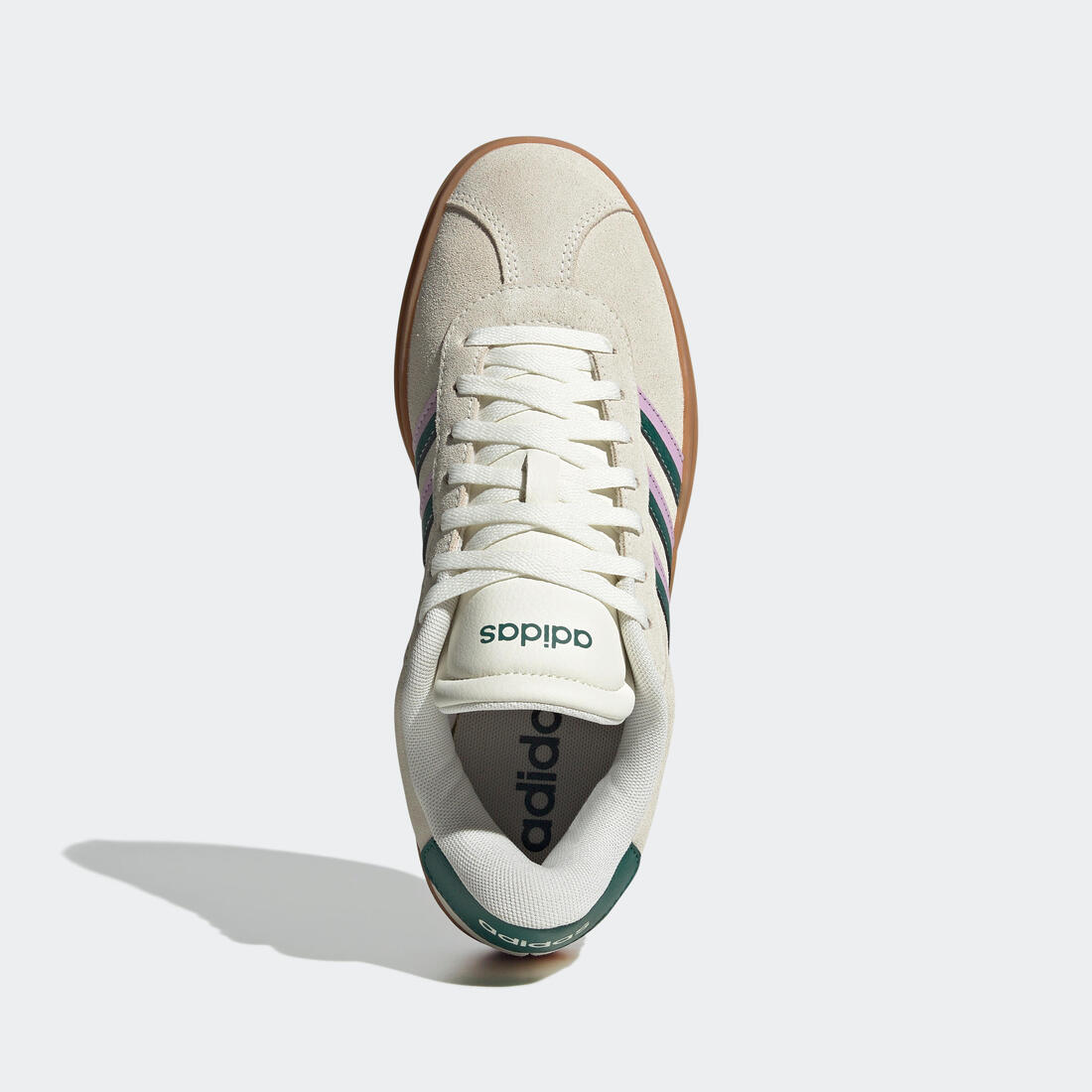 Baskets femme, vl court bold, blanc cassé et bleu gomme