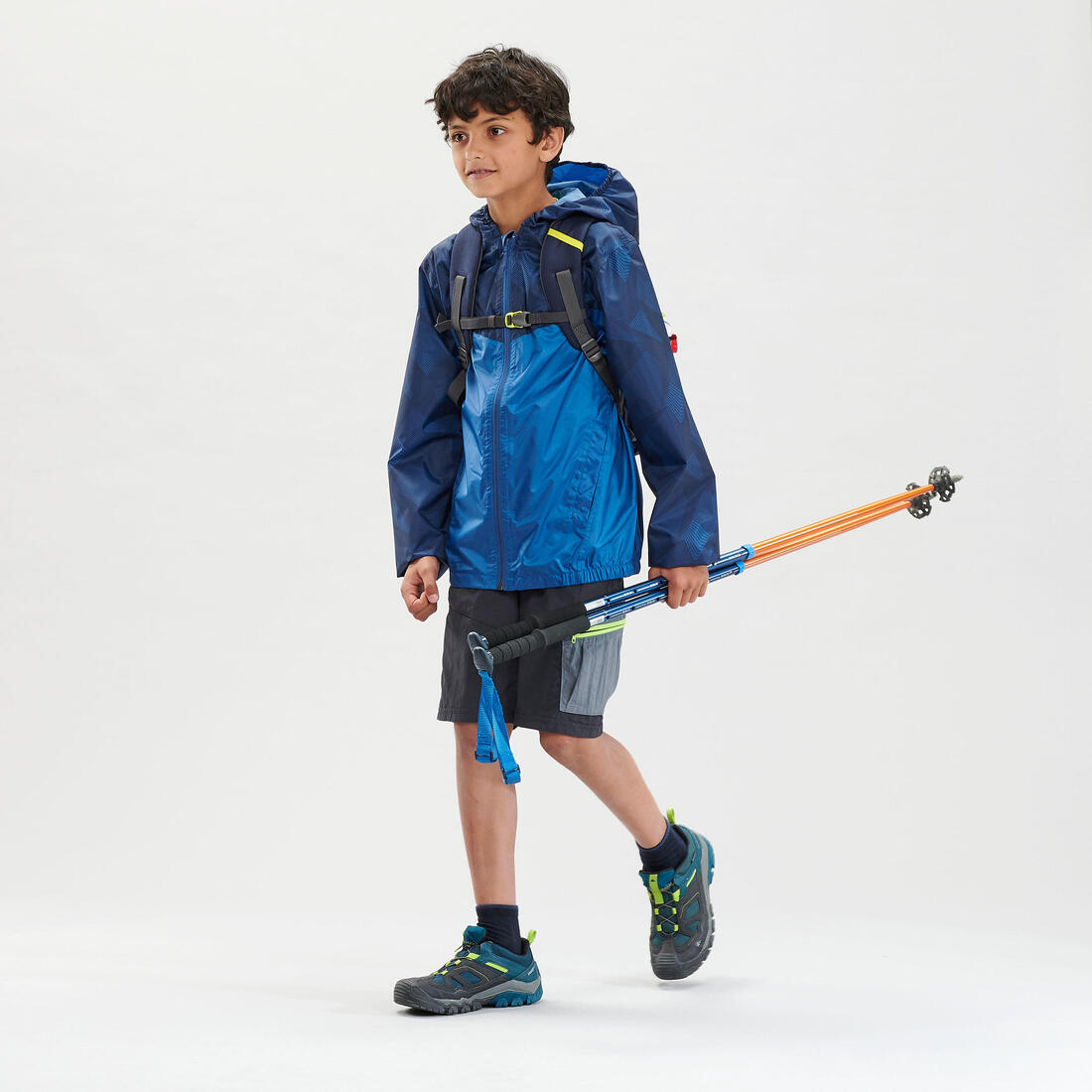 Veste imperméable de randonnée zip enfant 7-15 ans, MH100