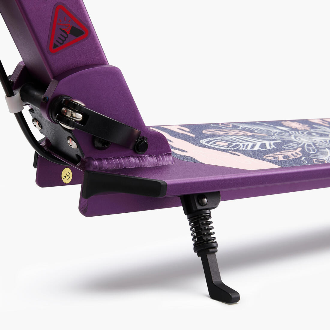 Trottinette enfant mid5 avec frein au guidon et suspension violette