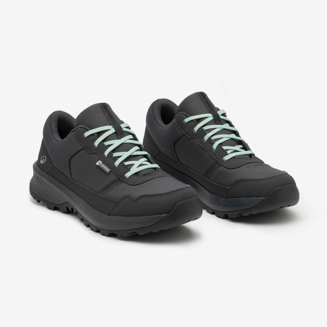 Chaussure de randonnée basse imperméable femme, NH100 gris