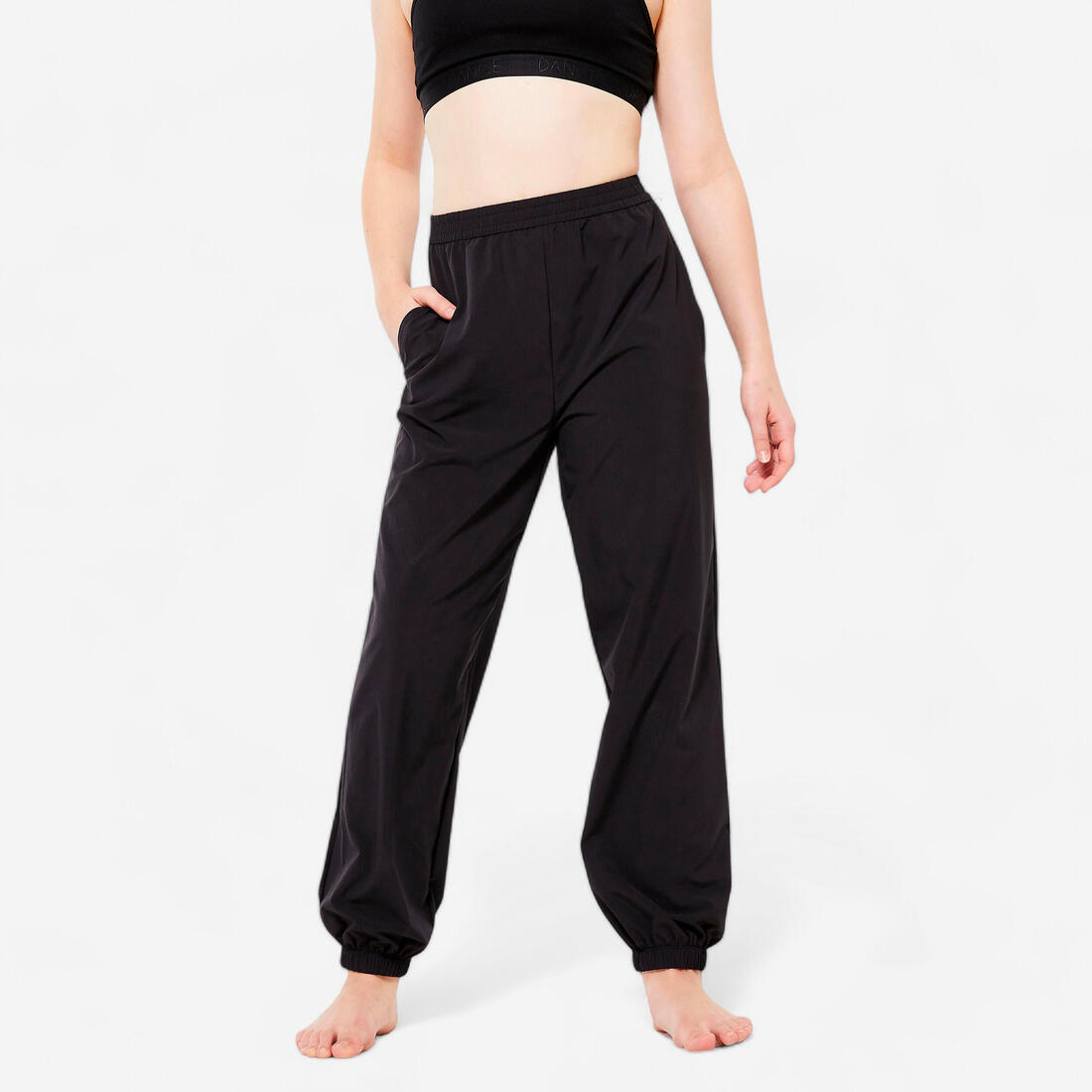 Pantalon danse modern'jazz large et léger - fille - noir – noir ultra