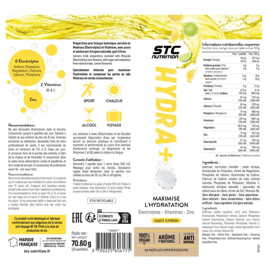 REU-STC HYDRA+ 20 PASTILLES GOUT CITRON