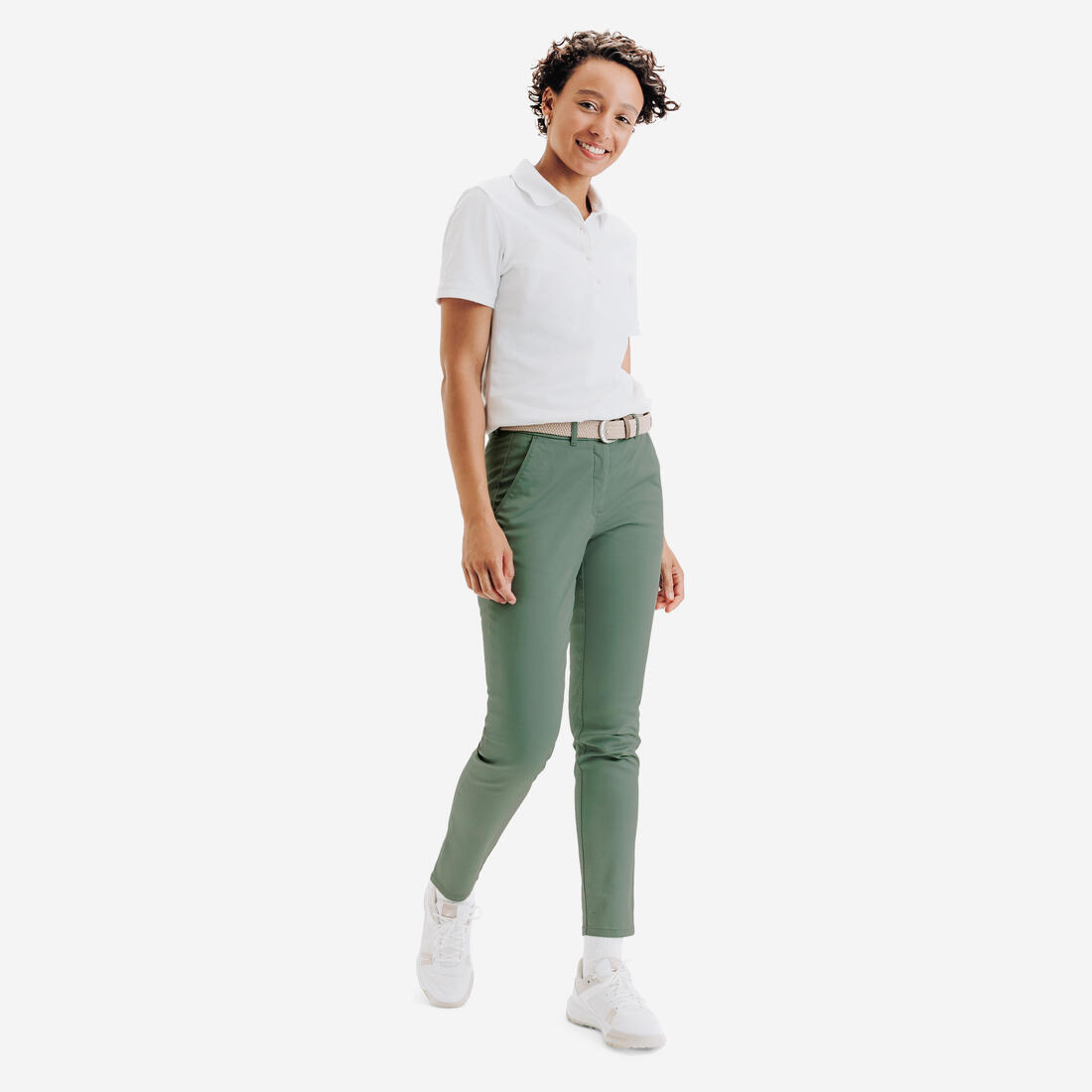 Pantalon chino de golf coton femme, MW500