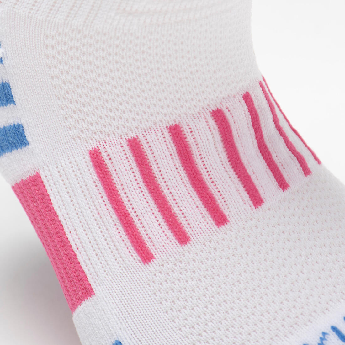 Lot X2 de chaussettes enfant AT 500 mid turquoise et rayées turquoises grises