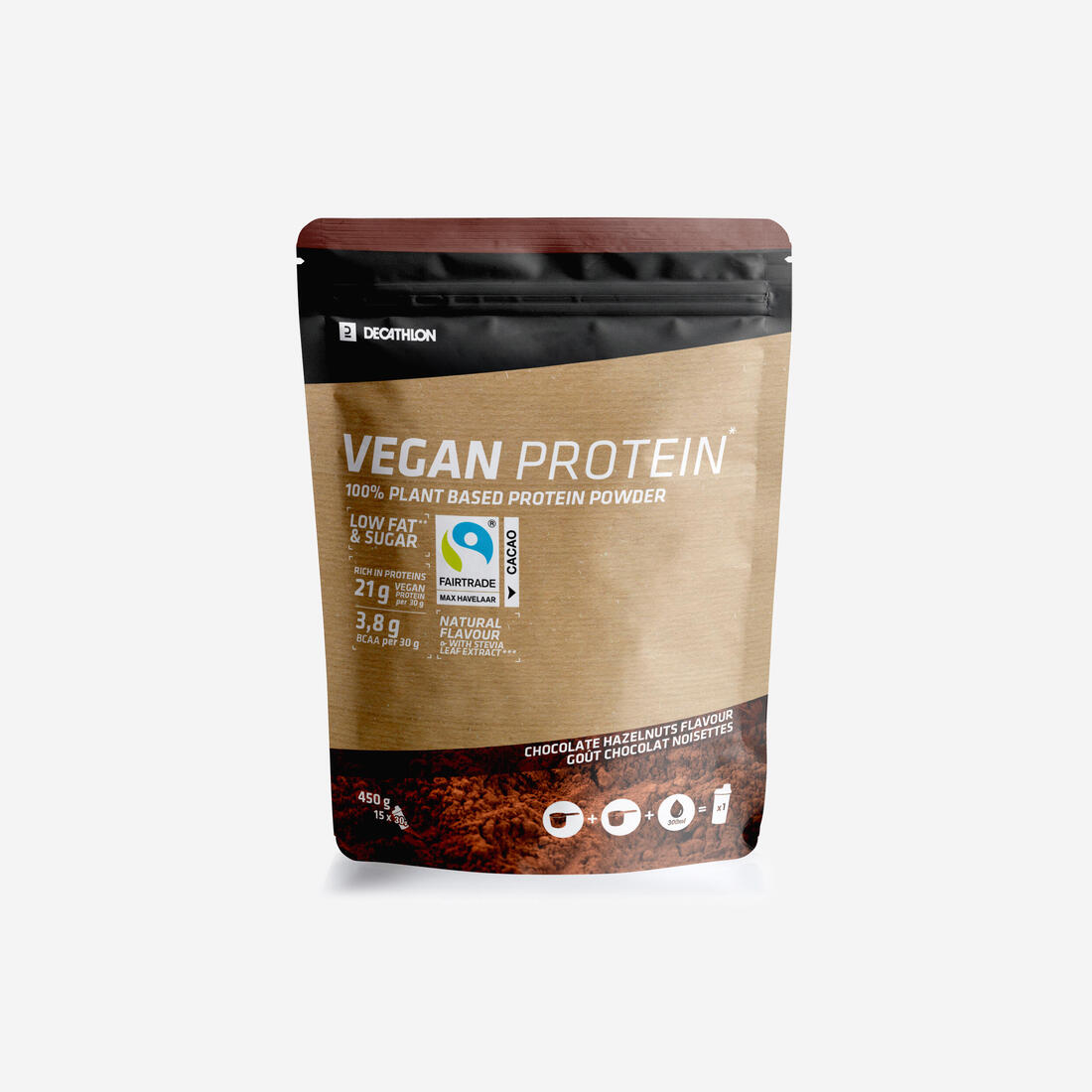 Proteine vegan chocolat noisettes 450g
