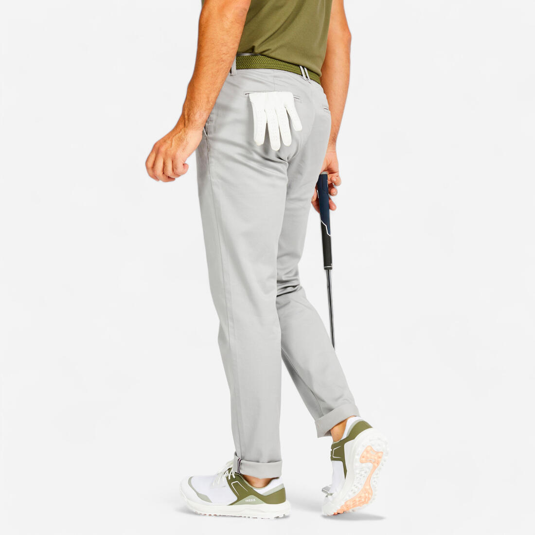 Pantalon golf Homme - MW500 – gris acier