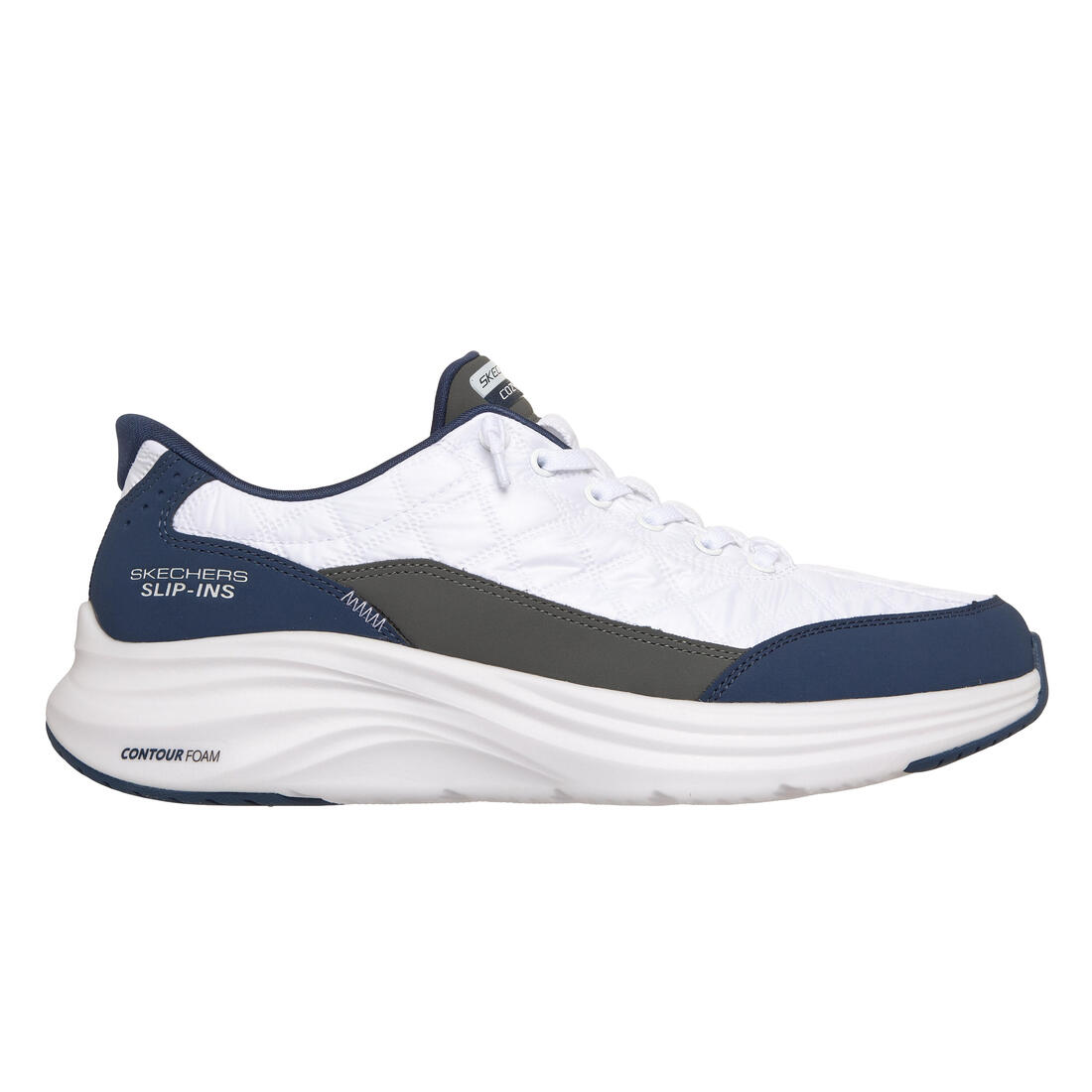 Baskets homme, Skechers Slip-ins Cozy fit, blanc navy