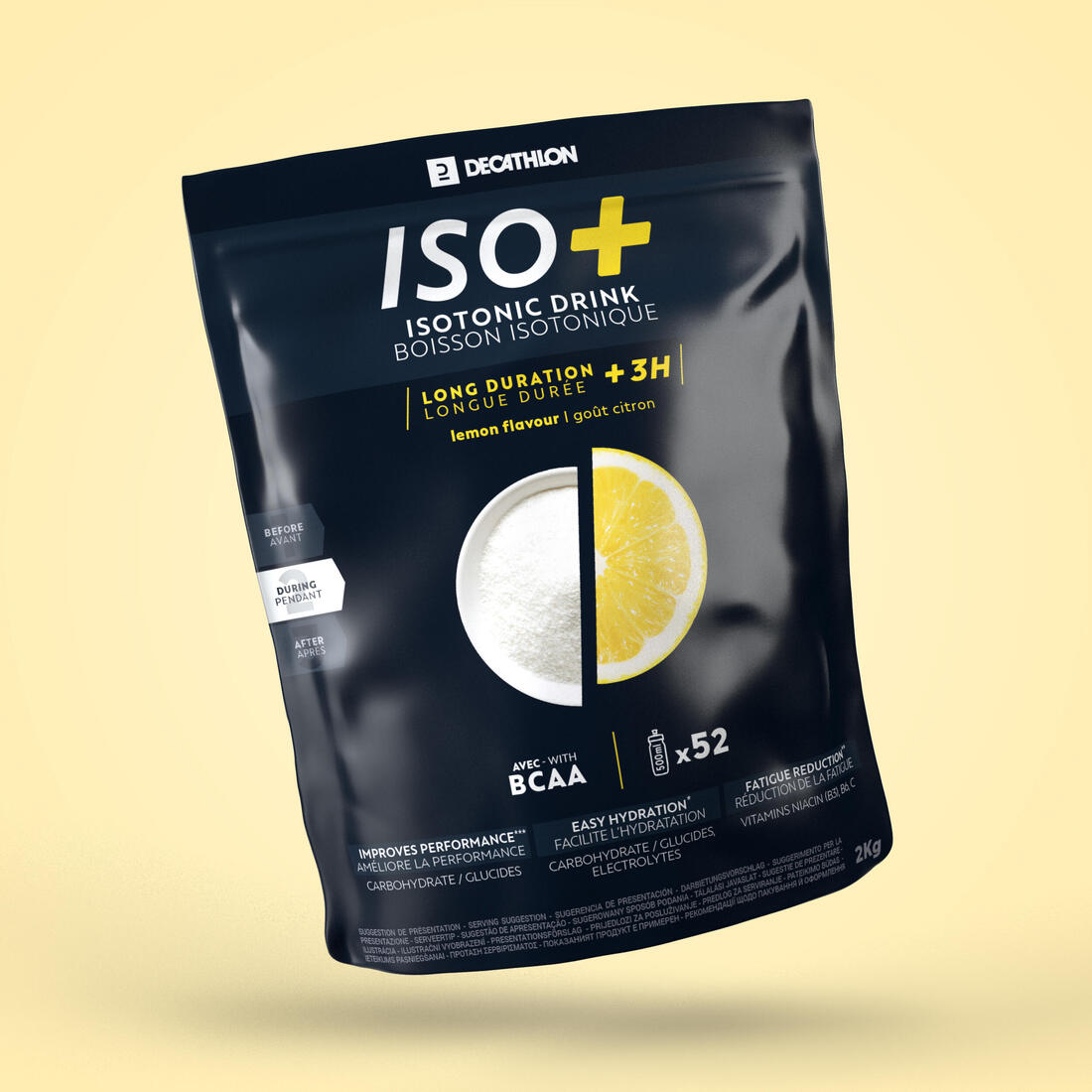 Boisson isotonique en poudre + de 3h fraise cerise, ISO+ 2kg
