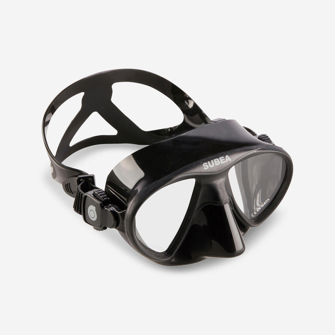 Masque d'apnée et de chasse sous-marine micro volume, 900 dual noir