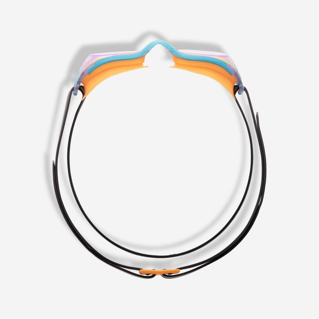 Lunettes de natation Taille Unique - Bfit blanc teintés bleus - Nouvel anti-buée