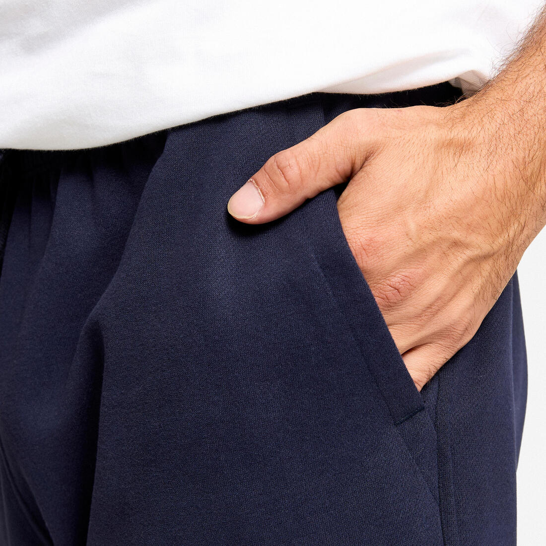 Short de fitness en molleton avec poches homme