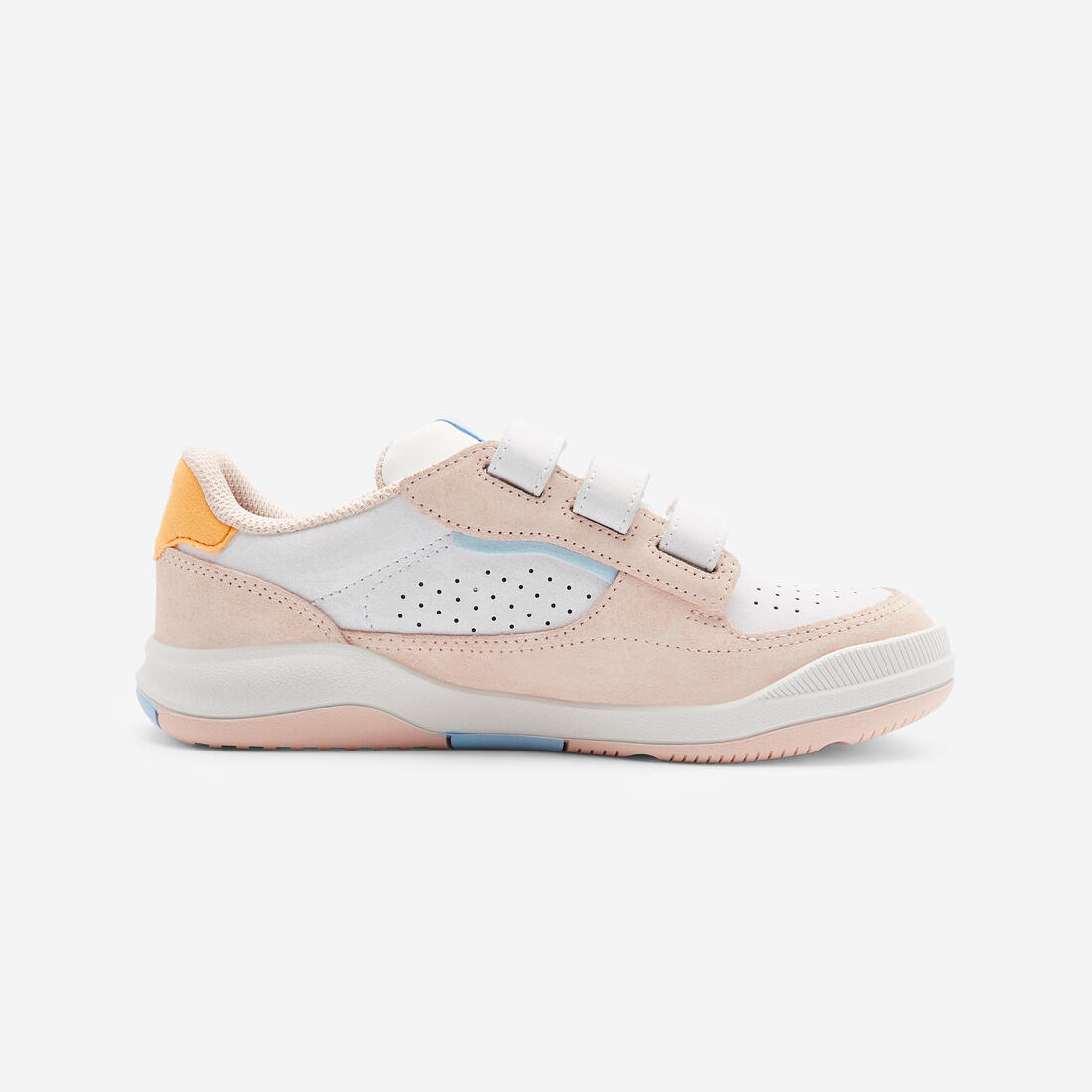 Chaussures de sport à scratch en cuir enfant, Playventure City noir et