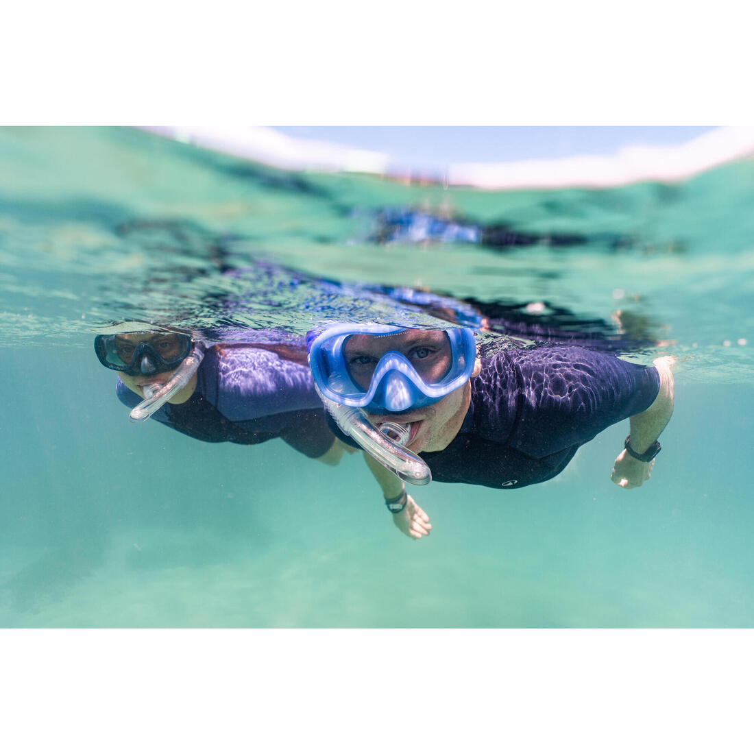 Kit plongée masque ANTI-BUÉE et tuba valve snorkeling, 100 adulte
