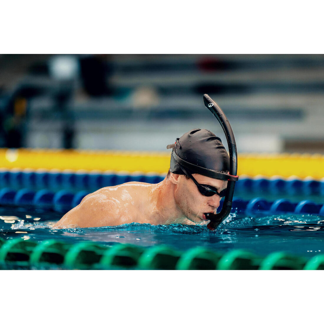 Tuba frontal de natation M/L - noir rouge