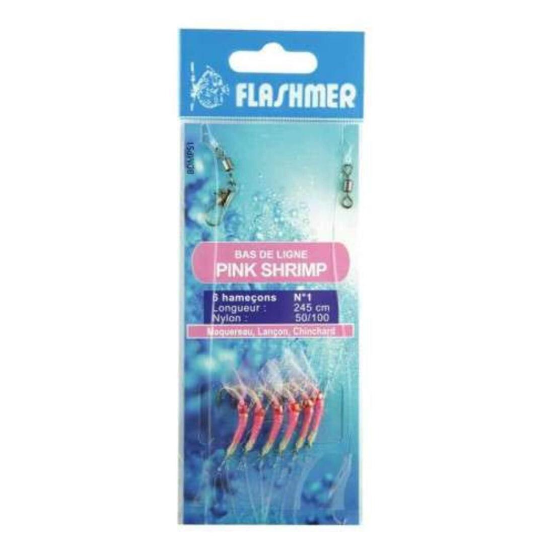 BAS DE LIGNE PINK SHRIMP - 6 HAMEÇONS FLASHMER