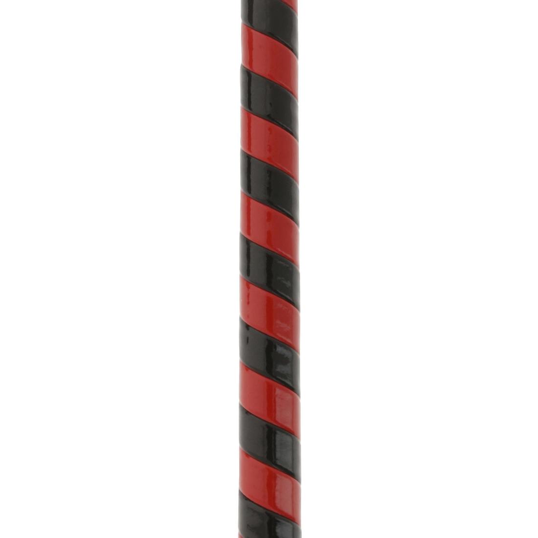 Cravache équitation COURSE rouge et noir - 63 cm