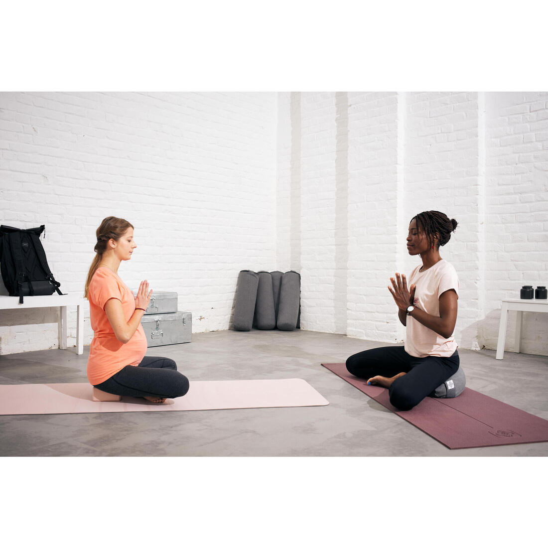 T-shirt yoga doux femme en coton