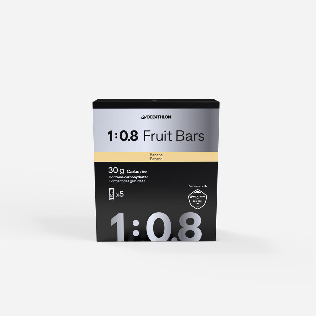 Barre 1:0.8 dattes raisins secs banane, co-conçu avec Decathlon CMA CGM x5