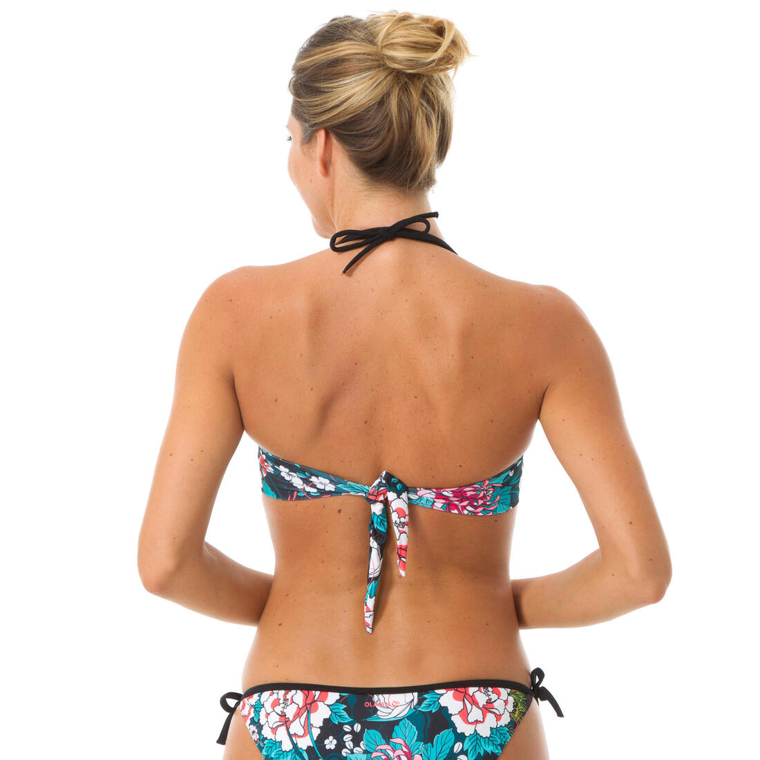 Haut de maillot de bain bandeau LAURA GRAPHITI avec coques amovibles