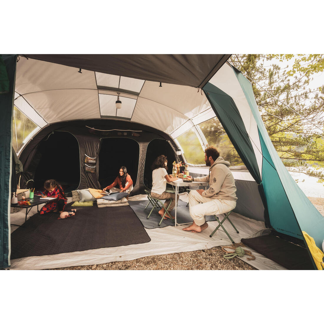 Tente de camping 6 places 3 chambres, Fresh & Black, Arpenaz 6.3
