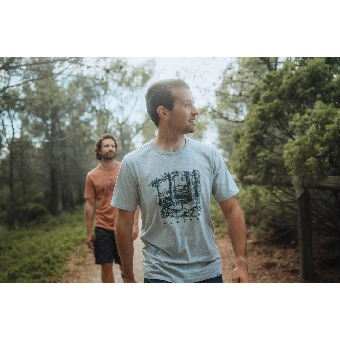 T-shirt de randonnée manches courtes homme, NH100