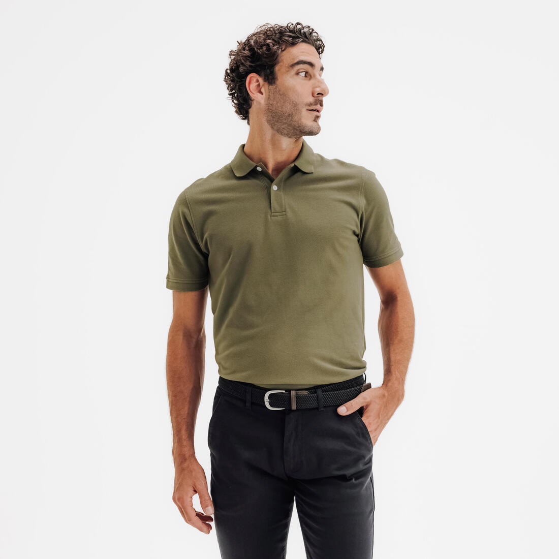 Polo de golf en coton polyester manches courtes homme, MW500