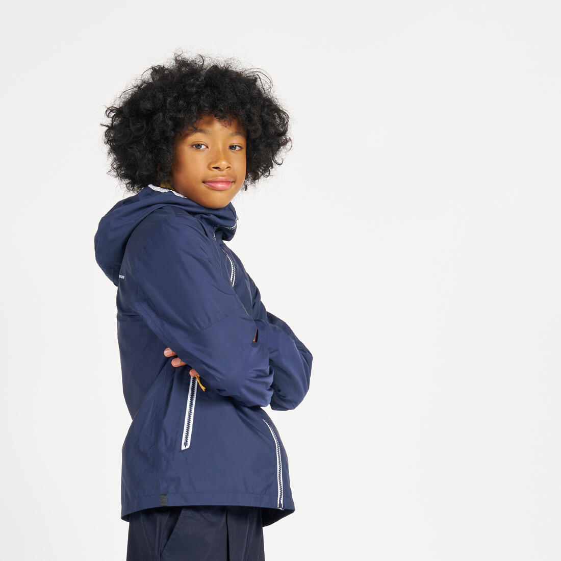 Veste imperméable et coupe vent de voile enfant, 100 navy