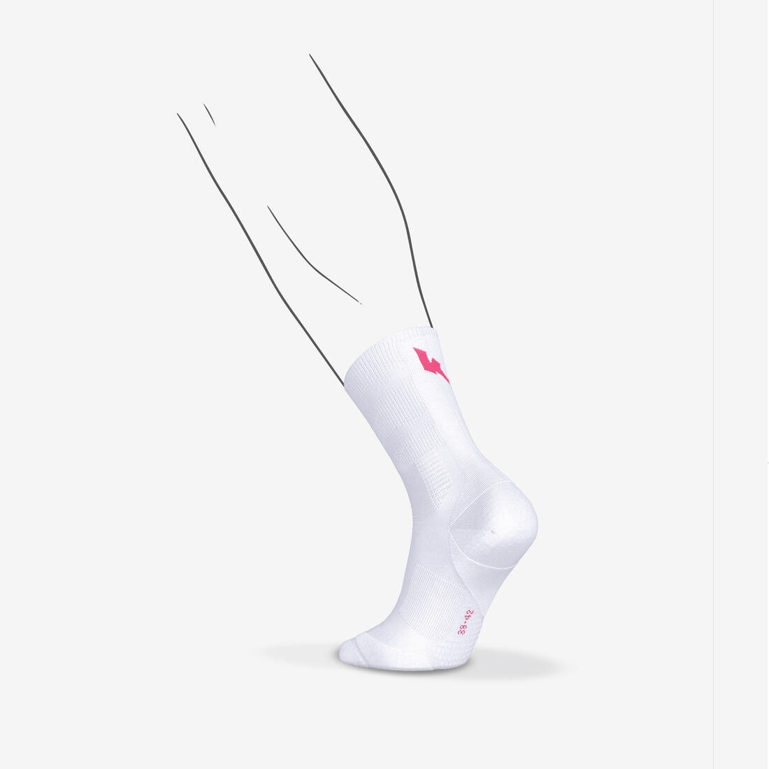 Chaussettes de running KIPRUN run900 épaisses mi-mollet oranges + graf