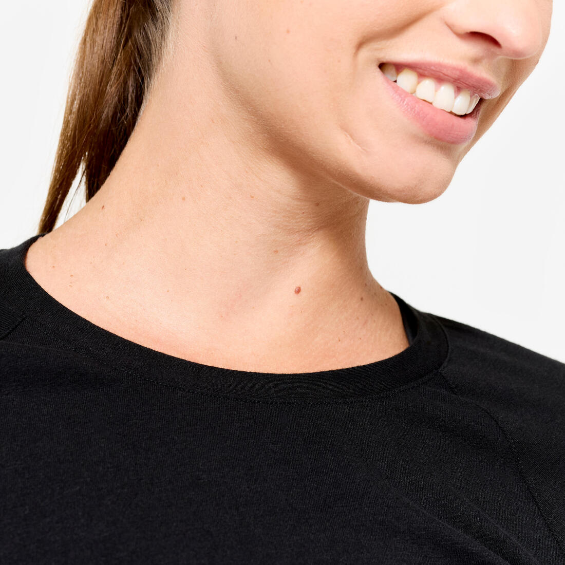 Tee-shirt en coton manches longues femme