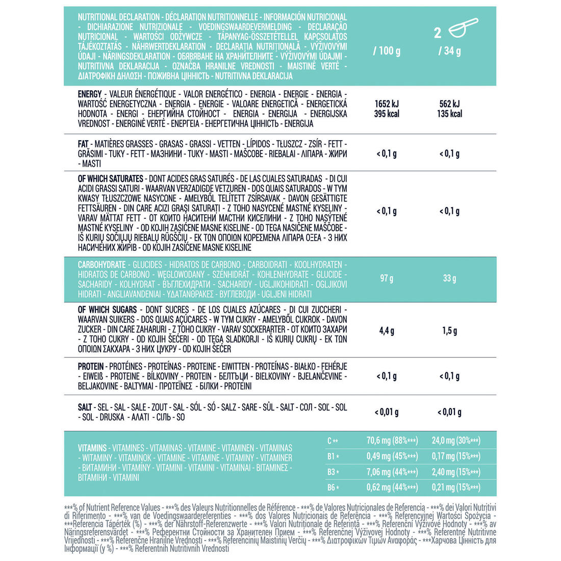 Maltodextrine boisson en poudre sans édulcorant citron,1kg