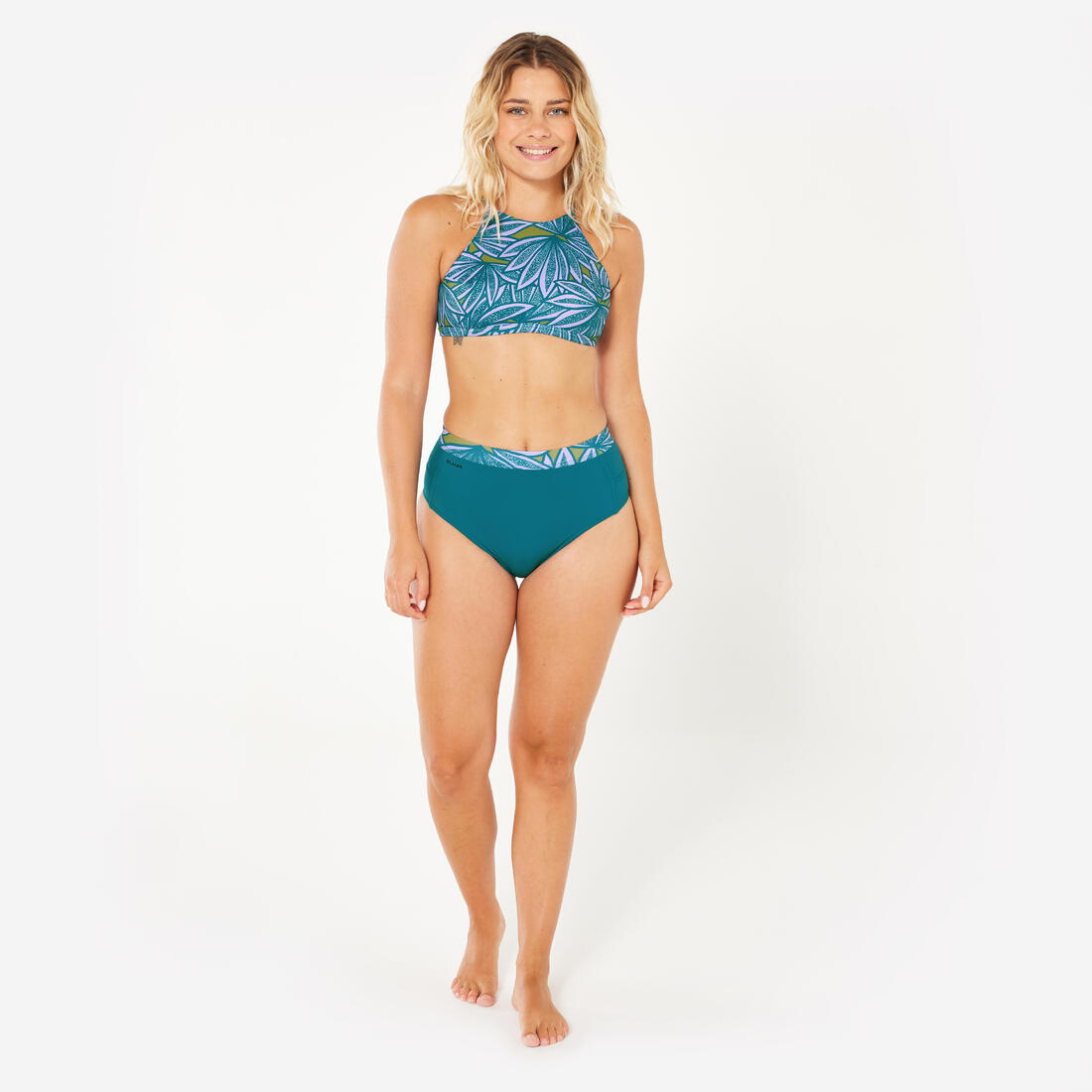 Bas de maillot culotte taille haute surf Femme - Rosa