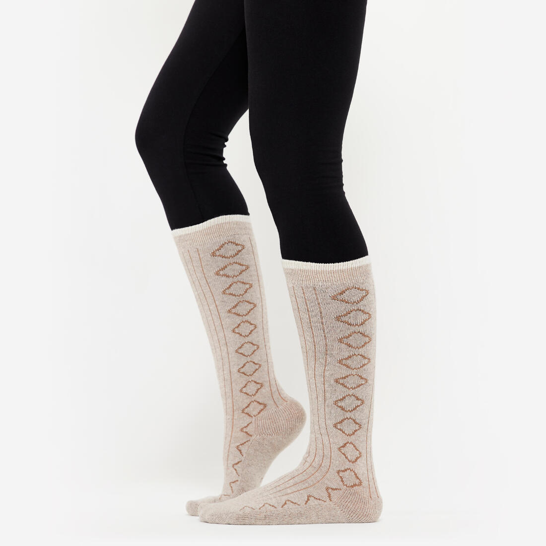 CHAUSSETTES MEDITATION LAINE MERINOS BEIGE
