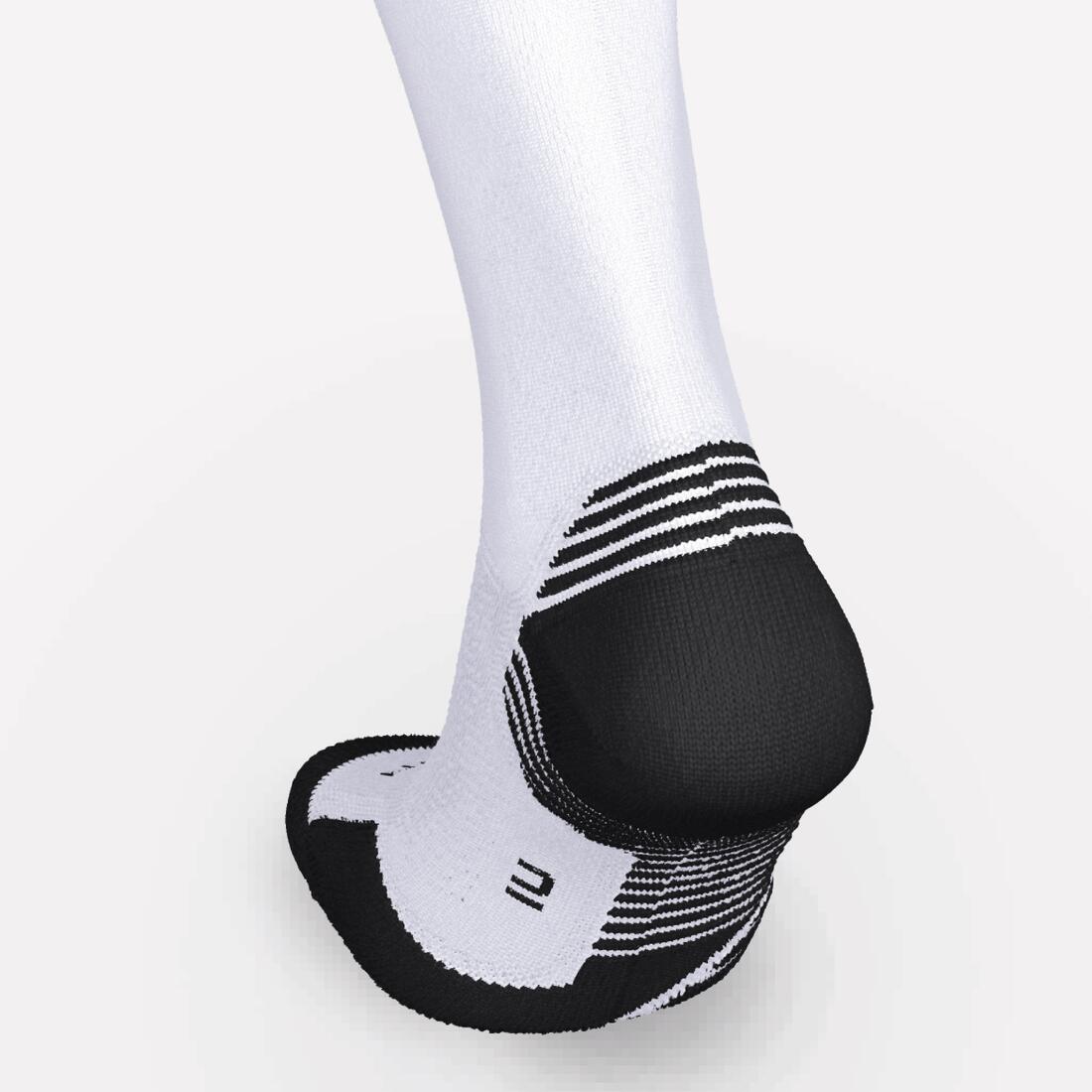 Lot de 2 paires de chaussettes running mi-mollet épaisses, KIPRUN Core blanches