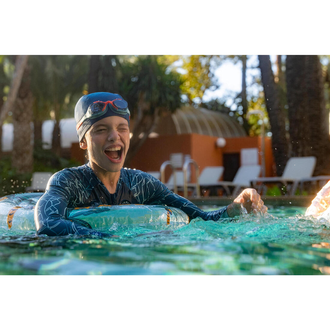 Bonnet de bain en maille - tissu uni - taille s
