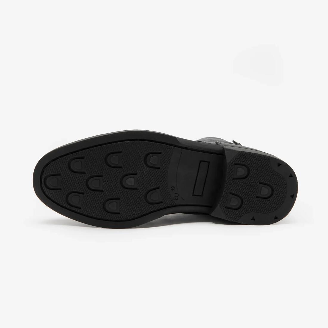 Boots équitation cuir paddock lacets Adulte - 560 noires