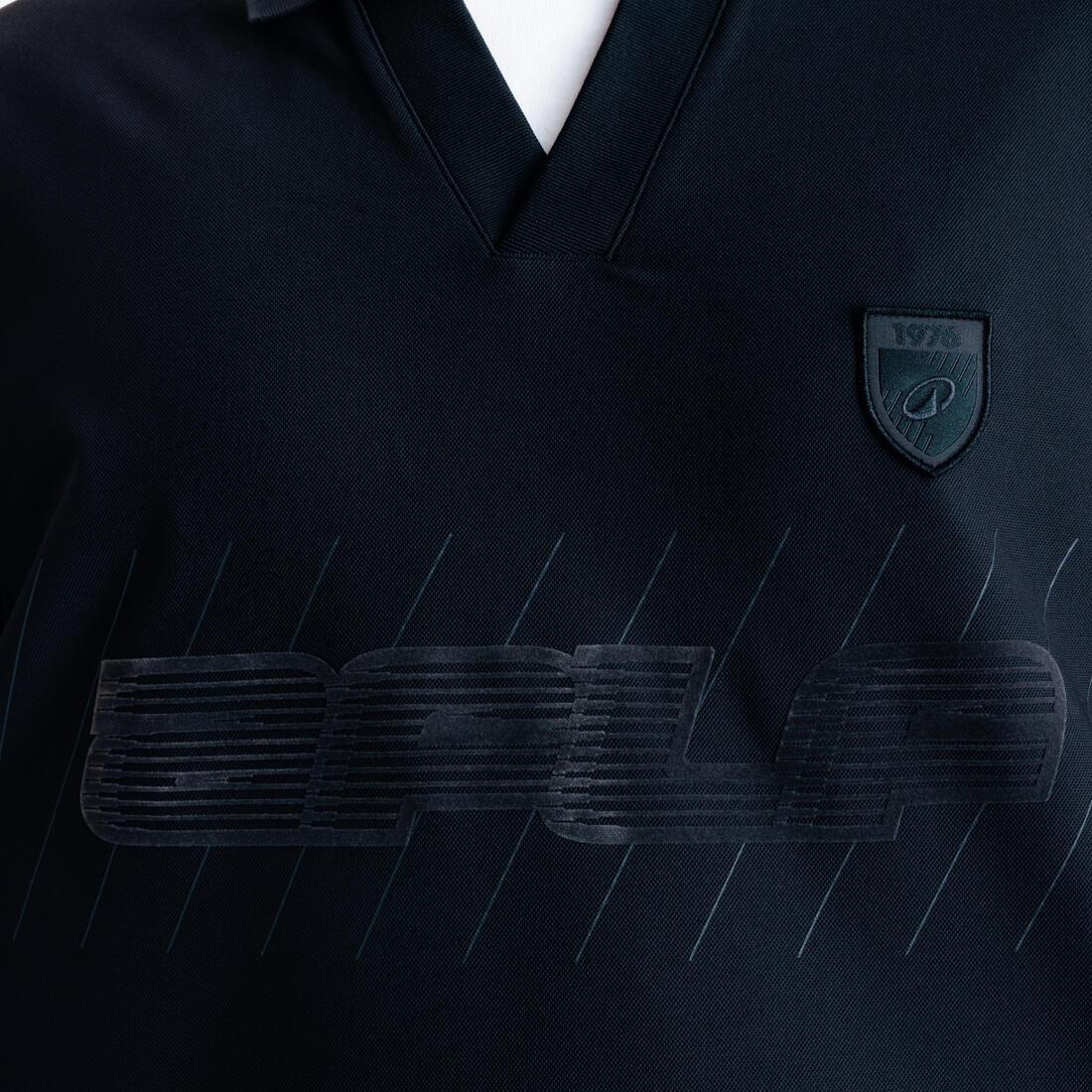 Polo oversize homme, Heritage, noir