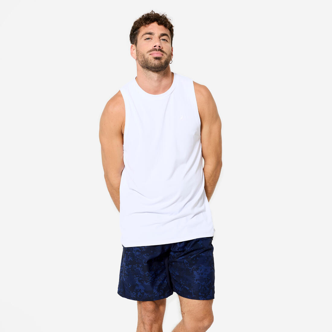 Débardeur de training col rond homme, blanc