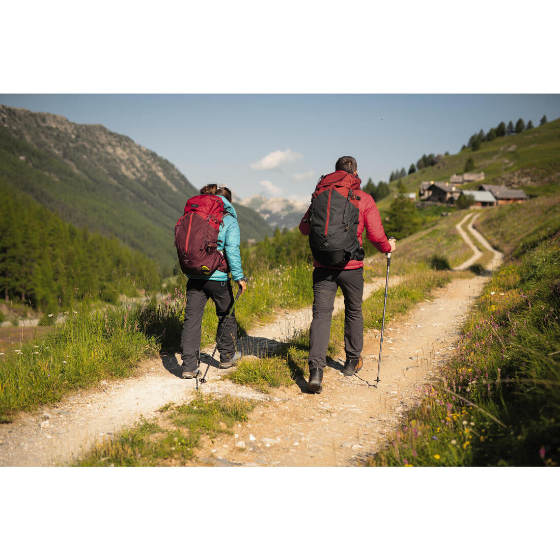Sac à dos de trekking homme 70 l - mt100 easyfit