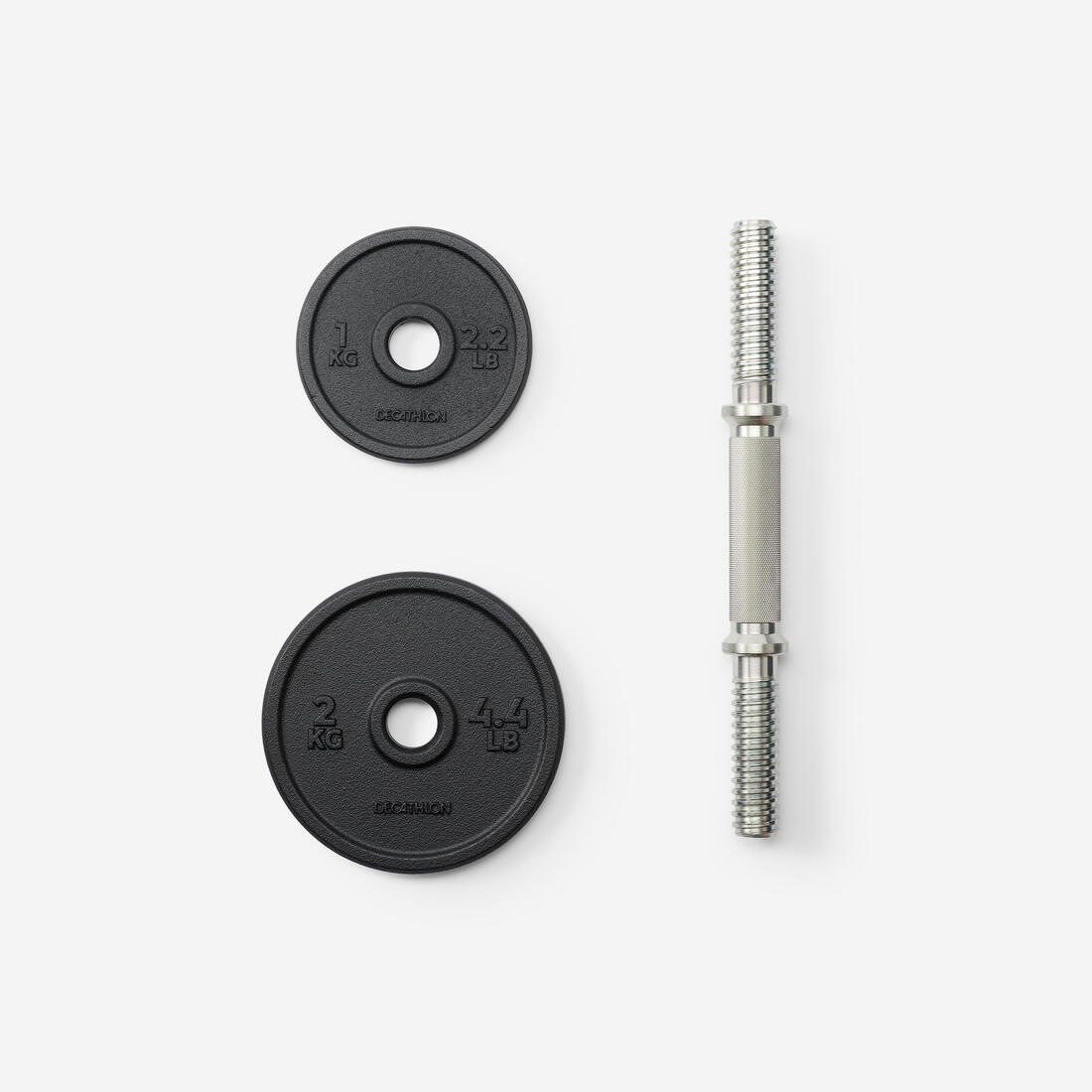 Kit haltères de musculation 20 kg avec disque de fonte en partie recyclée