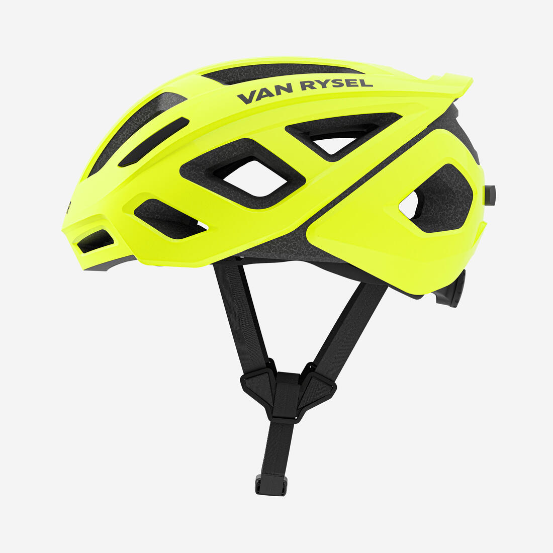 Casque velo route roadr 500 jaune fluo