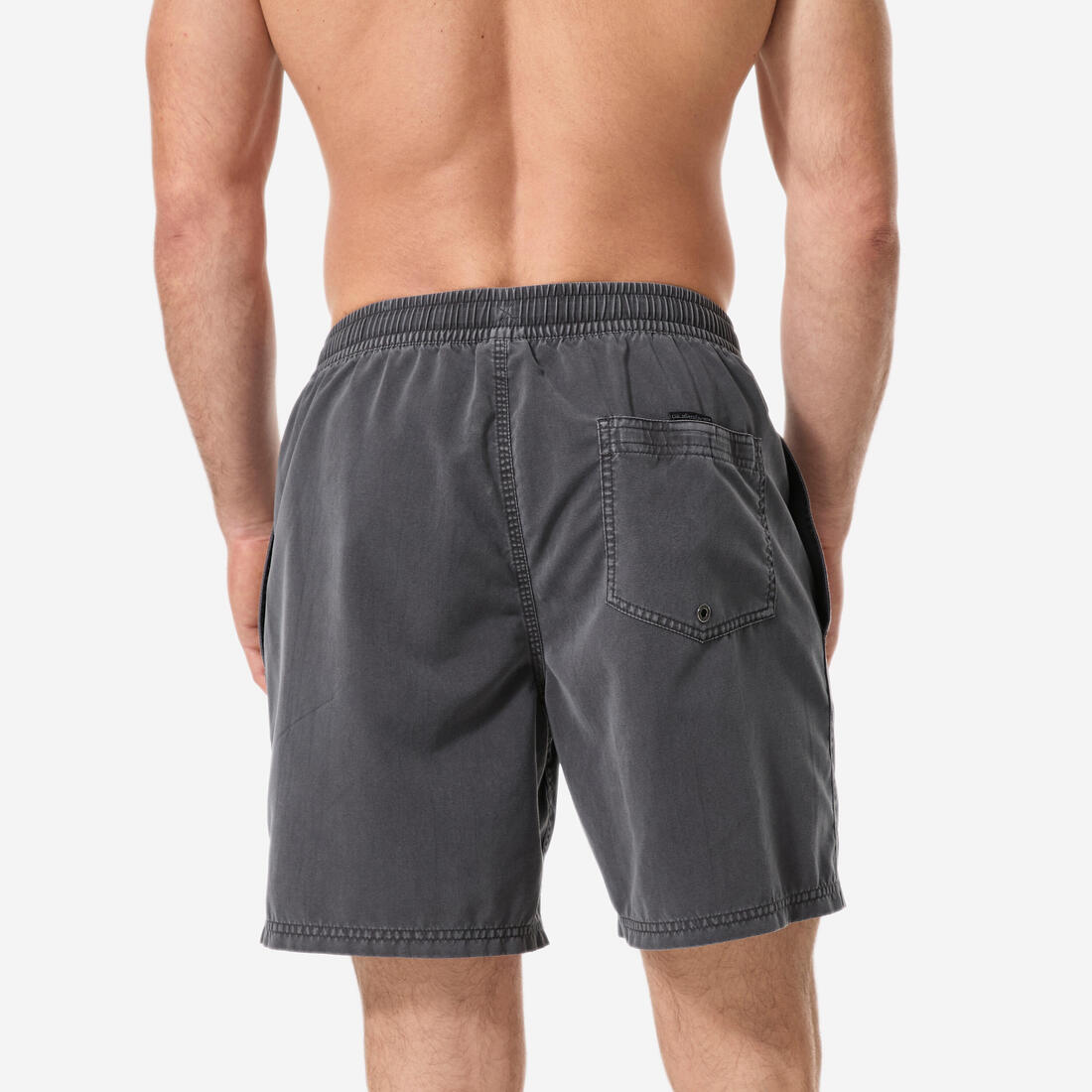 Boardshort surf short de bain Quiksilver mi-long 17' ceinture élastique, noir