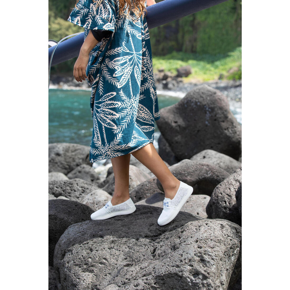 Chaussures de plage espadrilles femme, Areeta blanc léopard