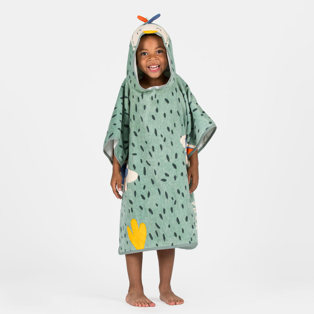 Poncho de bain Bébé - Peroquet vert