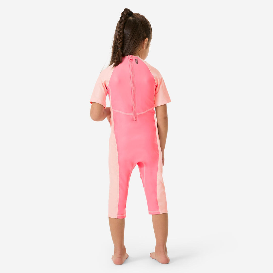 Combinaison anti uv bébé kloupi rose imprimé arc en ciel
